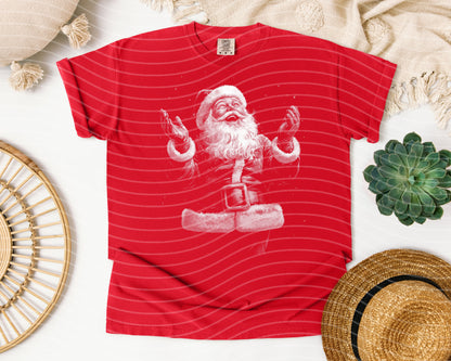 Black and White Santa Graphic Tee