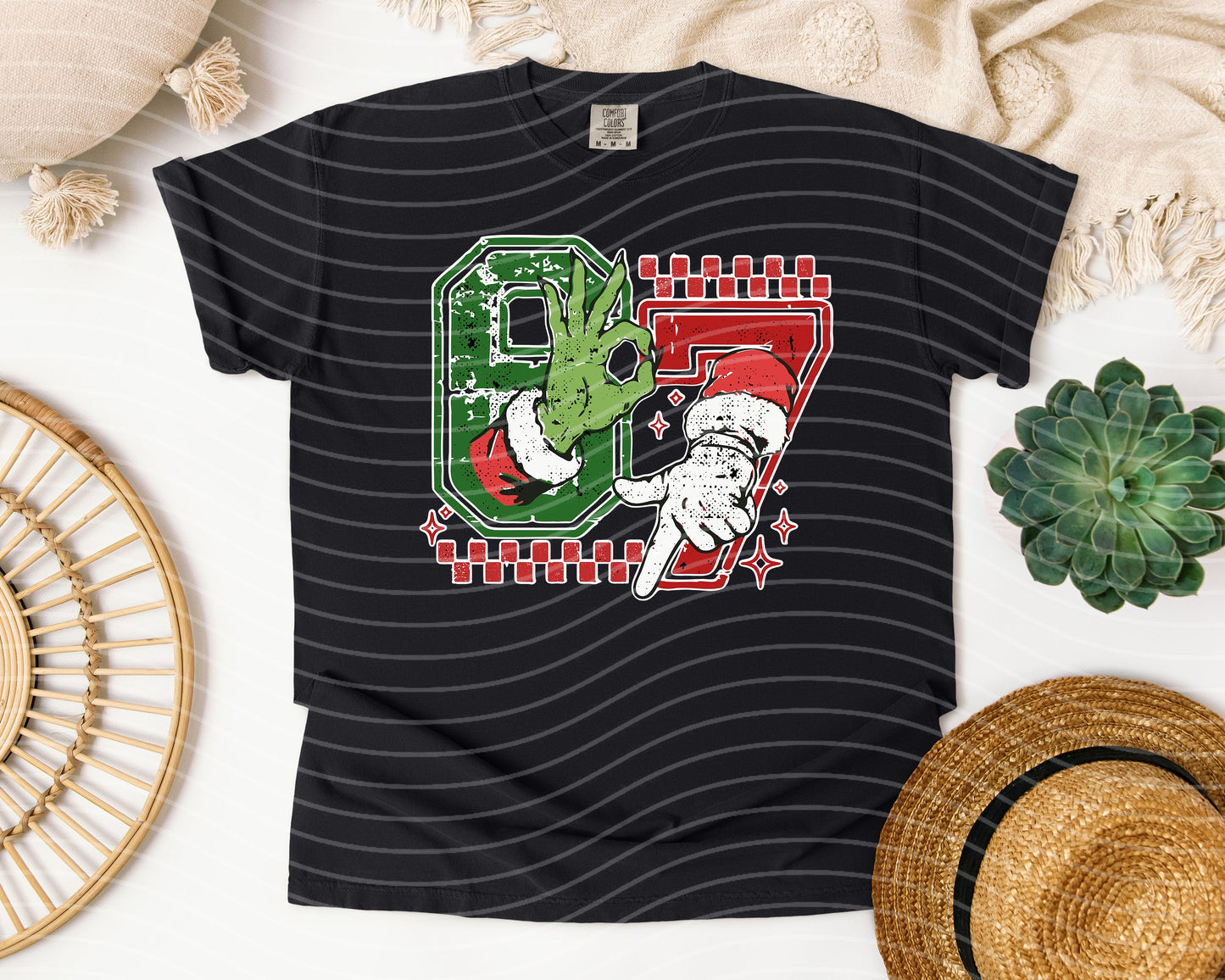 6 7 Santa Graphic Tee