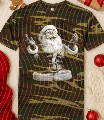 Black and White Santa Graphic Tee