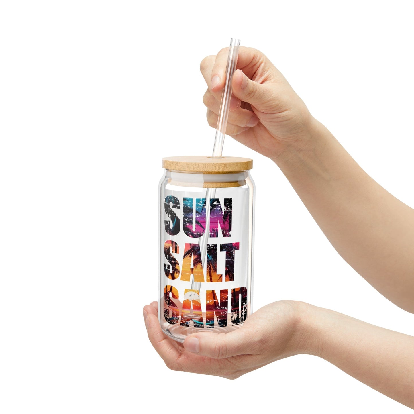 Sun Salt Sand Sipper Glass, 16oz