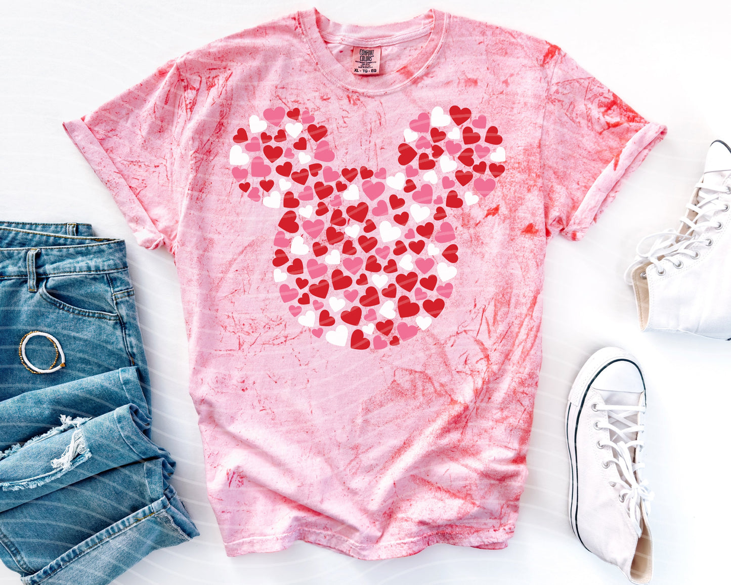 Mickey Hearts Graphic Tee