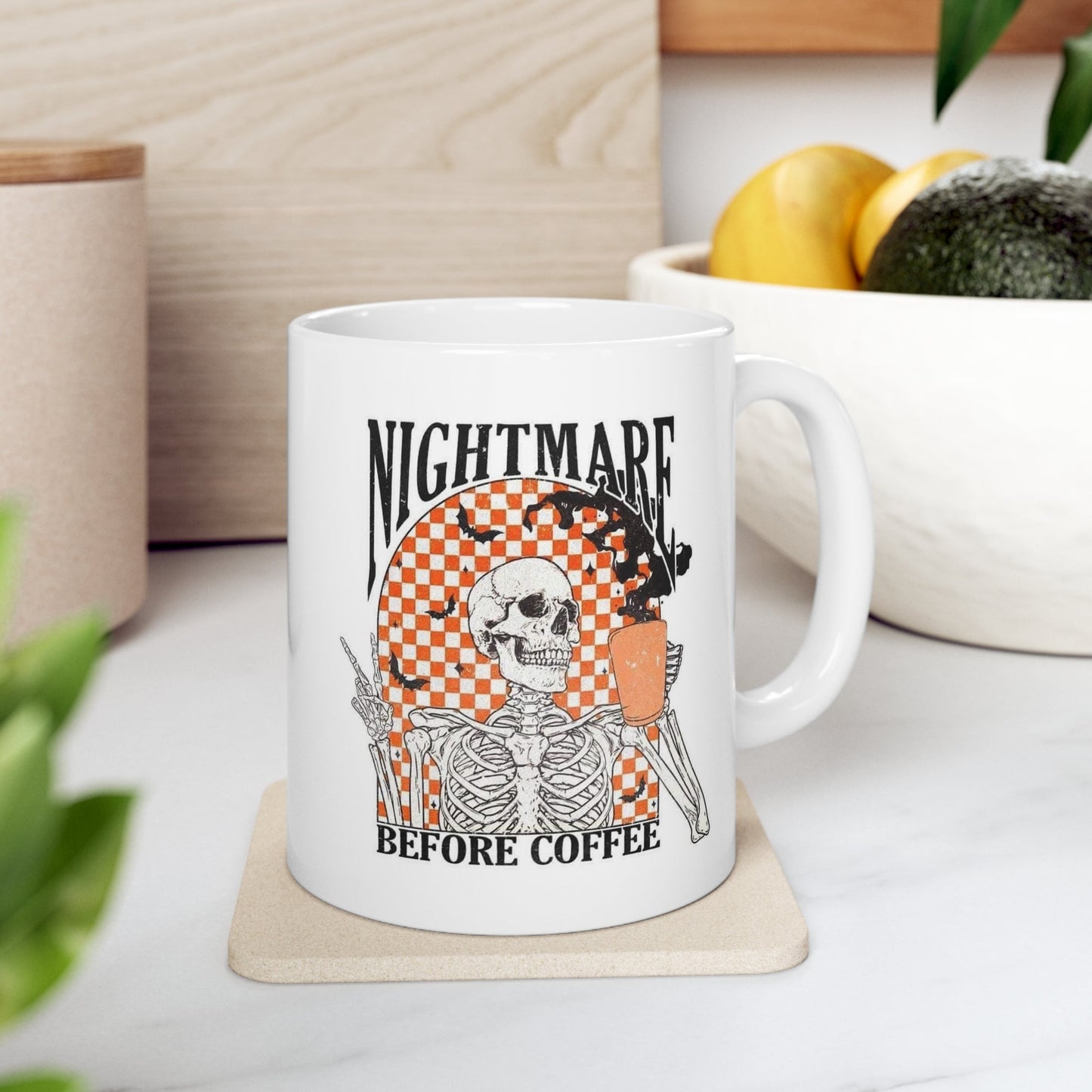 Nightmare Before Coffee Skellie Ceramic Mug 11oz