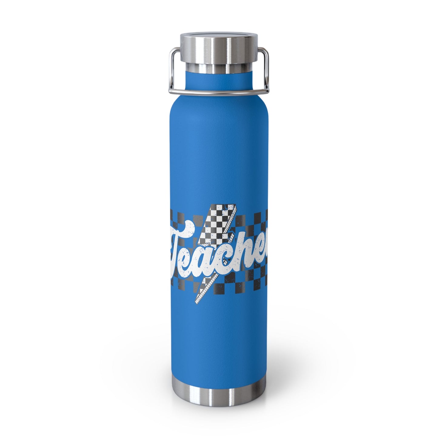 Checkered Teacher Copper Vacuum Insulated Bottle, 22oz