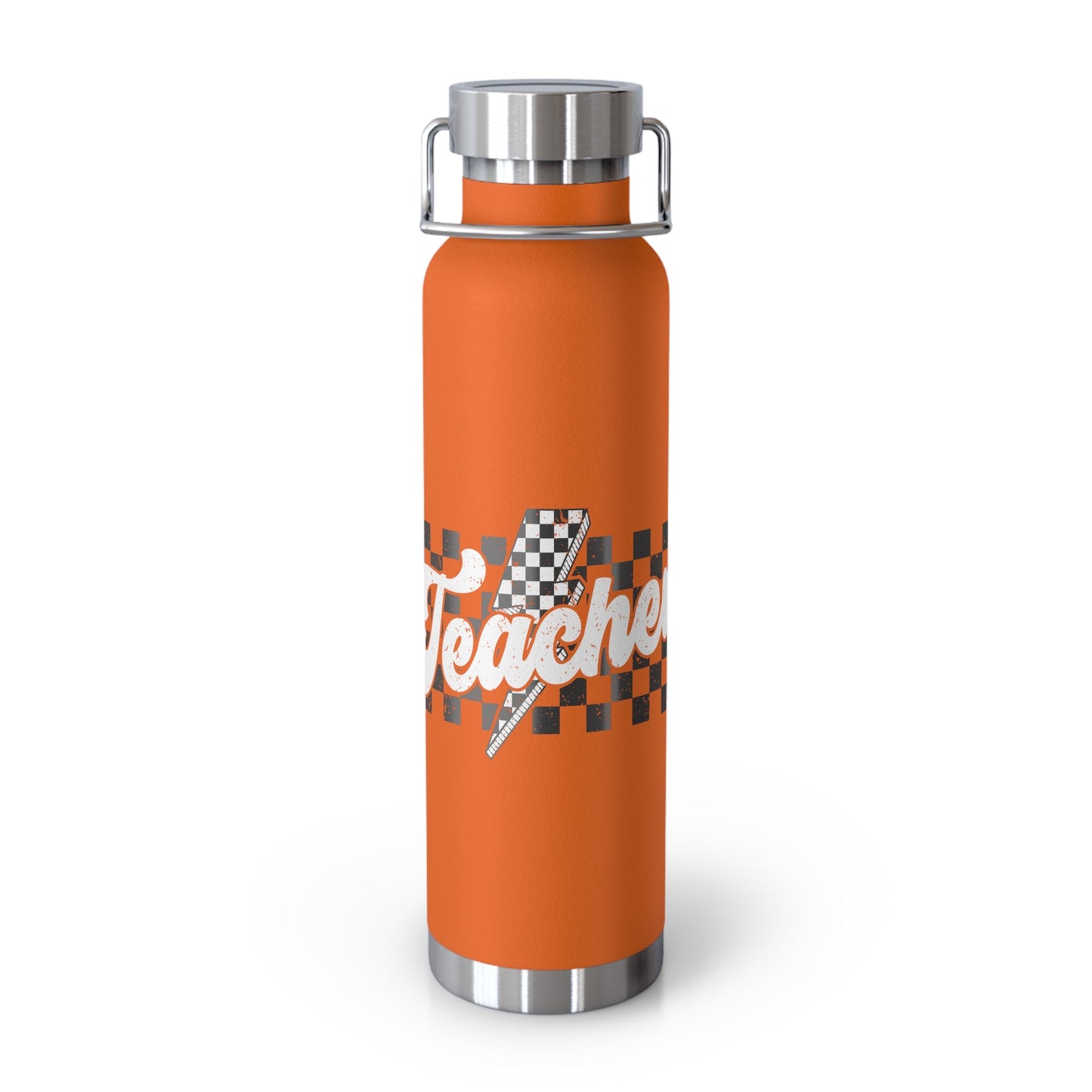 Checkered Teacher Copper Vacuum Insulated Bottle, 22oz