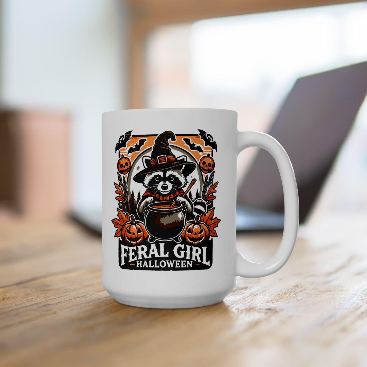 Feral Girl Halloween Ceramic Mug, (11oz, 15oz)