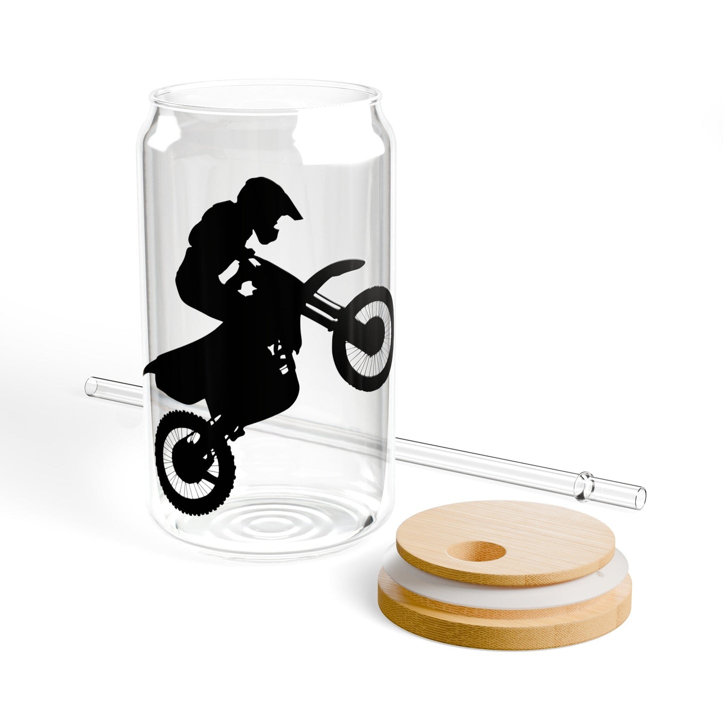 Dirt Bike Rider Sipper Glass, 16oz