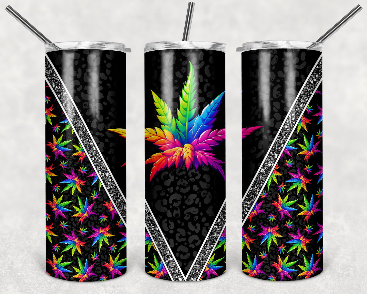 Rainbow Leaf 20 oz Skinny Tumbler