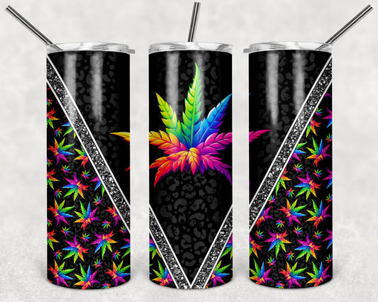 Rainbow Leaf 20 oz Skinny Tumbler