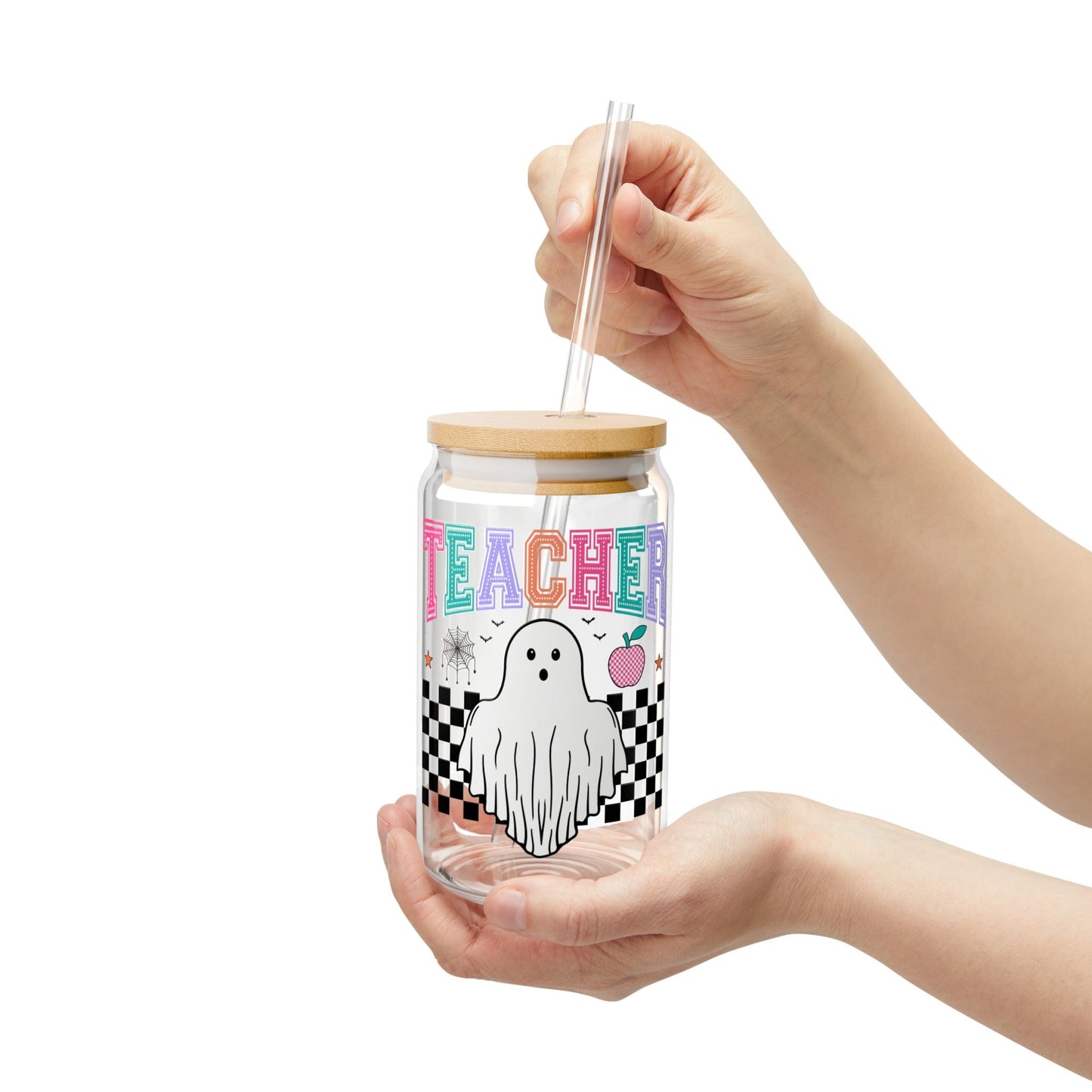 Teacher Ghost Sipper Glass, 16oz