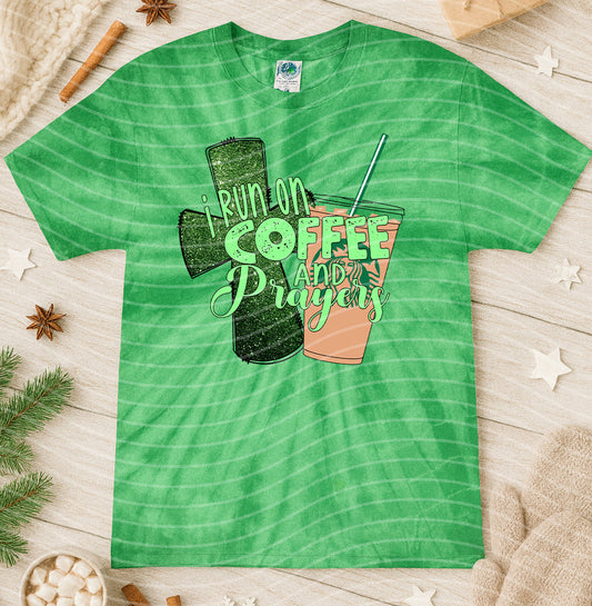 I Run on Coffee and Prayers Graphic Tee