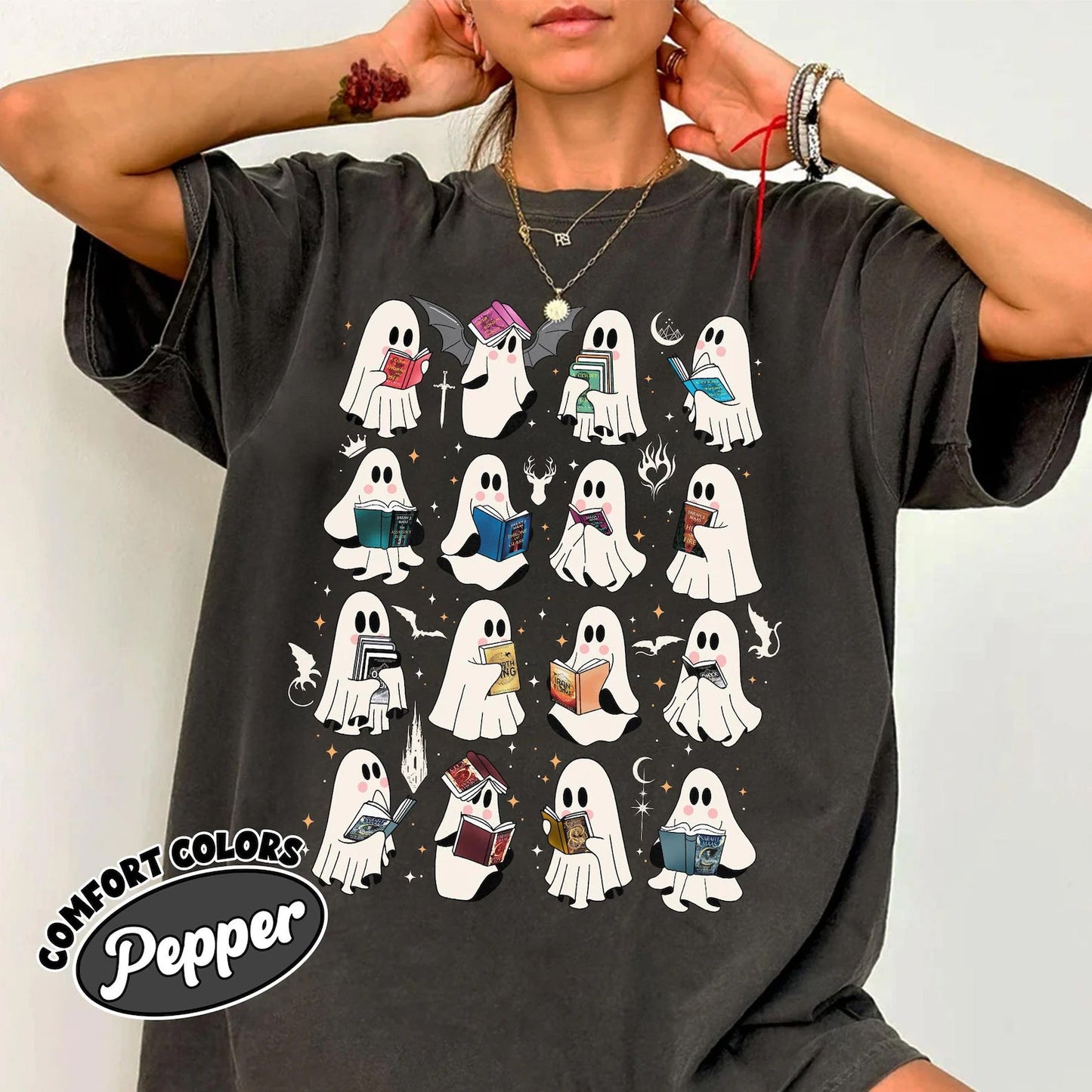 Fantasy Book Ghosts Graphic Tee