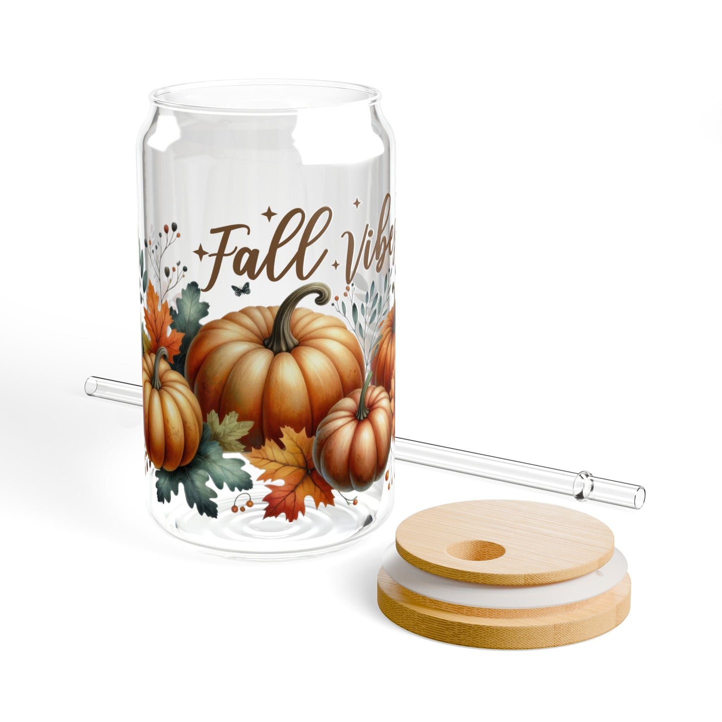 Fall Pumpkin VibesSipper Glass, 16oz