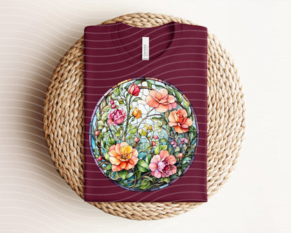 Floral Stained Glass Graphic Tee