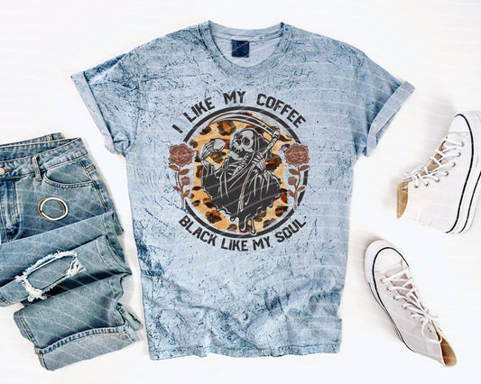 I Like My Coffee Black Like My Soul Graphic Tee
