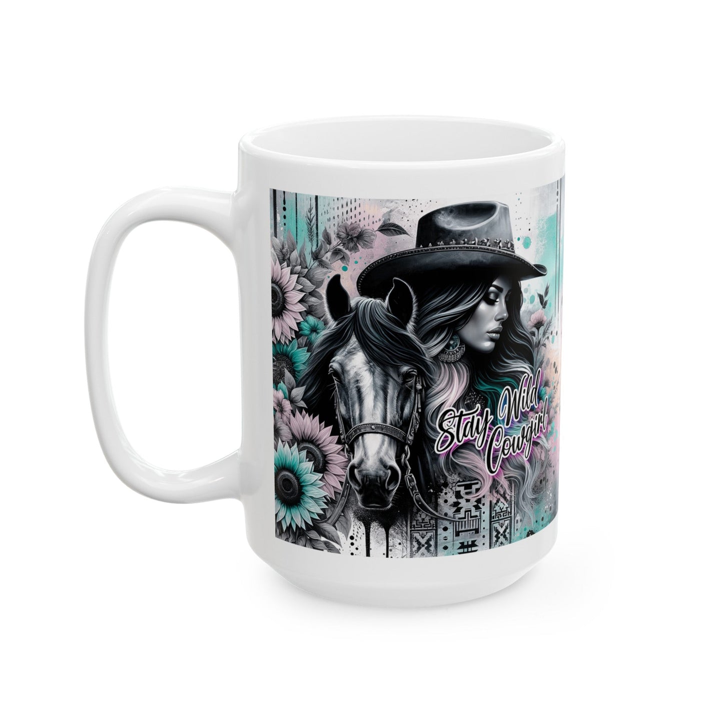 Stay Wild Cowgirl Ceramic Mug, (11oz, 15oz)