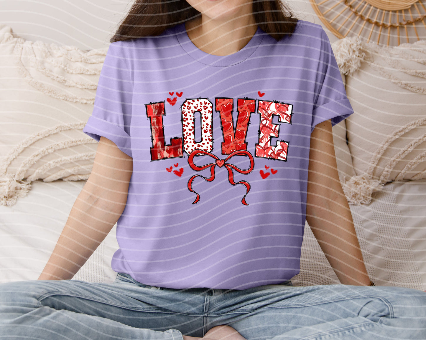 Love Pattern Graphic Tee