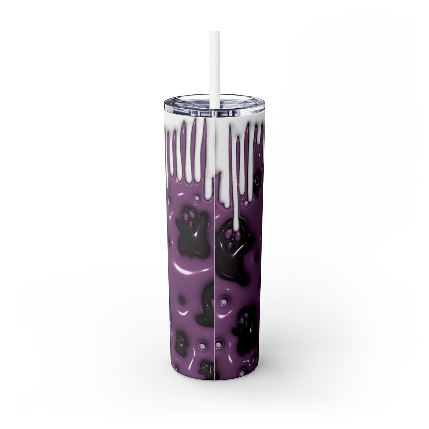 Inflated Spooky Skinny Tumbler with Straw, 20oz