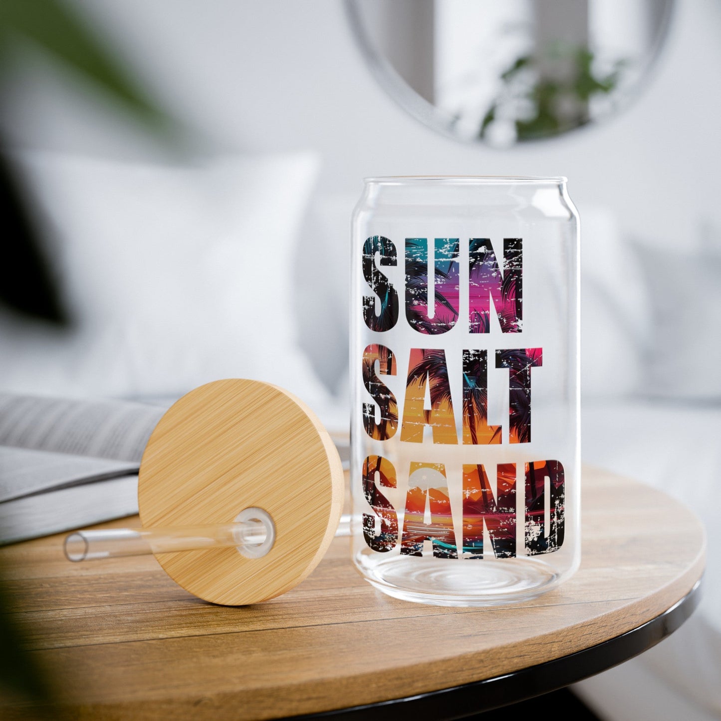 Sun Salt Sand Sipper Glass, 16oz