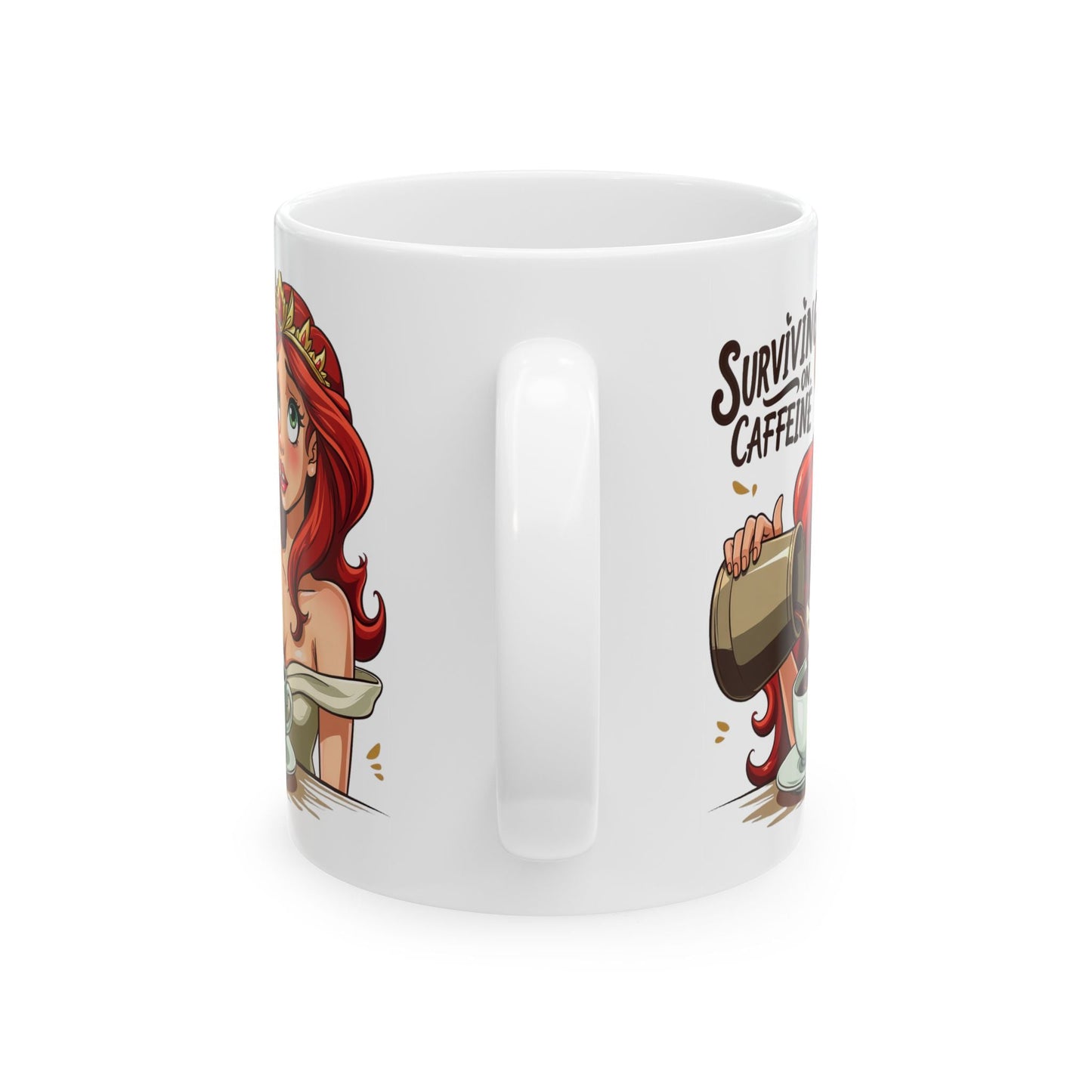 Surviving On Caffeine Ceramic Mug, (11oz, 15oz)