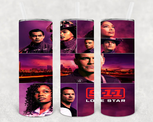 911 Lone Star 20 oz Skinny Tumbler