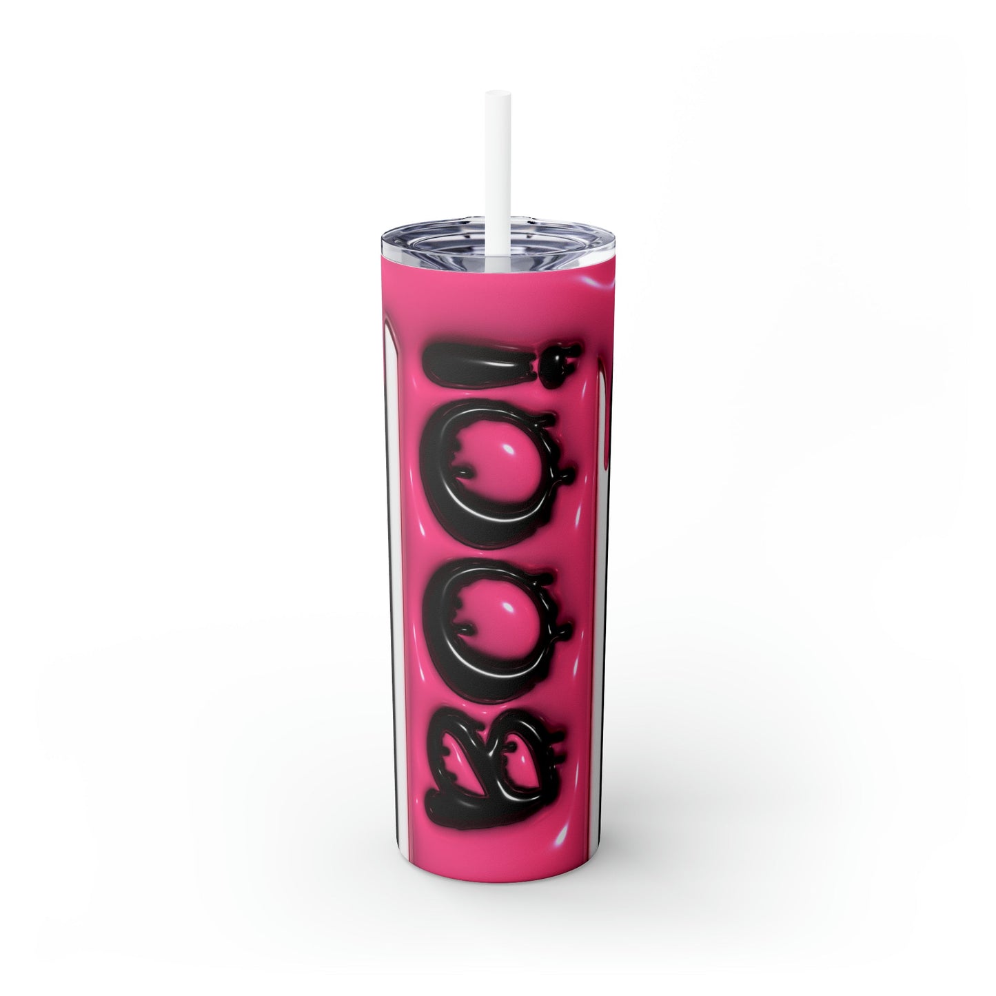 Inflated Boo Skinny Tumbler with Straw, 20oz