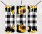 Sunflower and Plaid 20 oz Skinny Tumbler