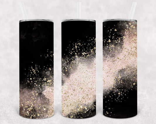 Black and Gold 20 oz Skinny Tumbler