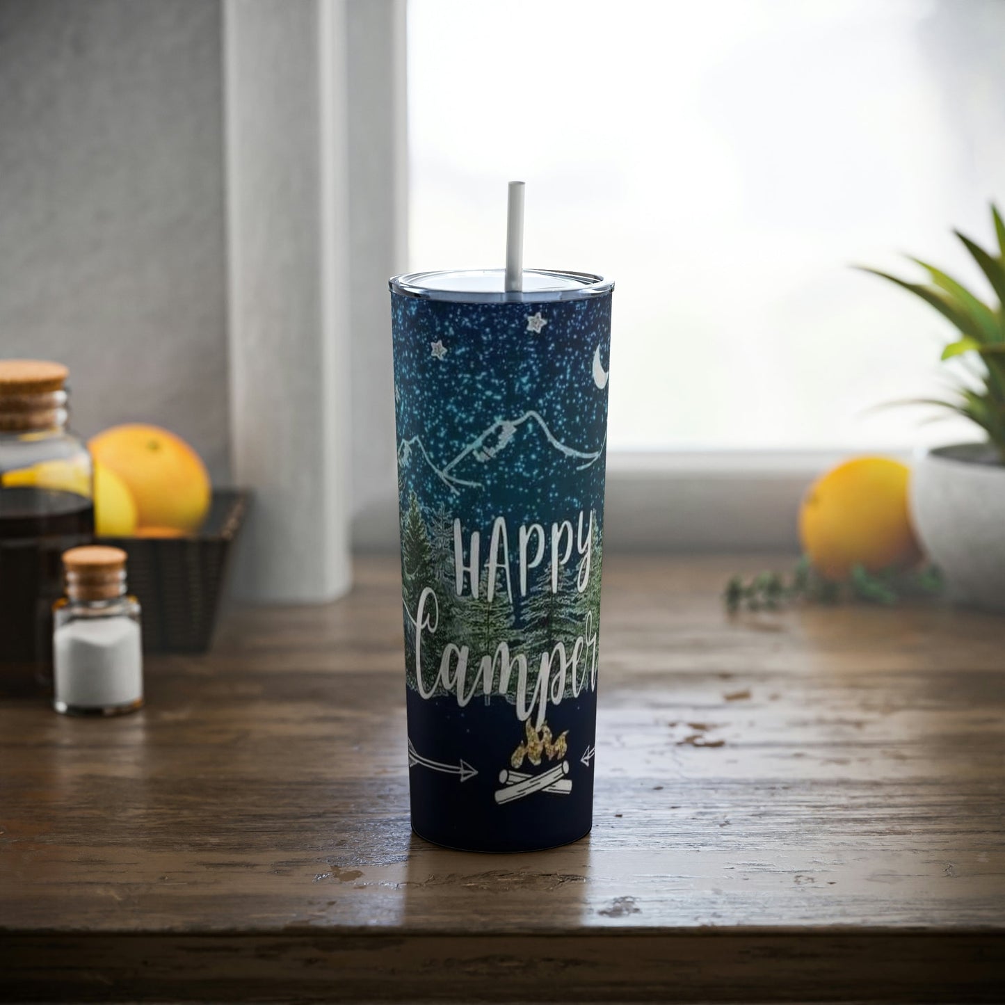 Happy Camper - Skinny Tumbler