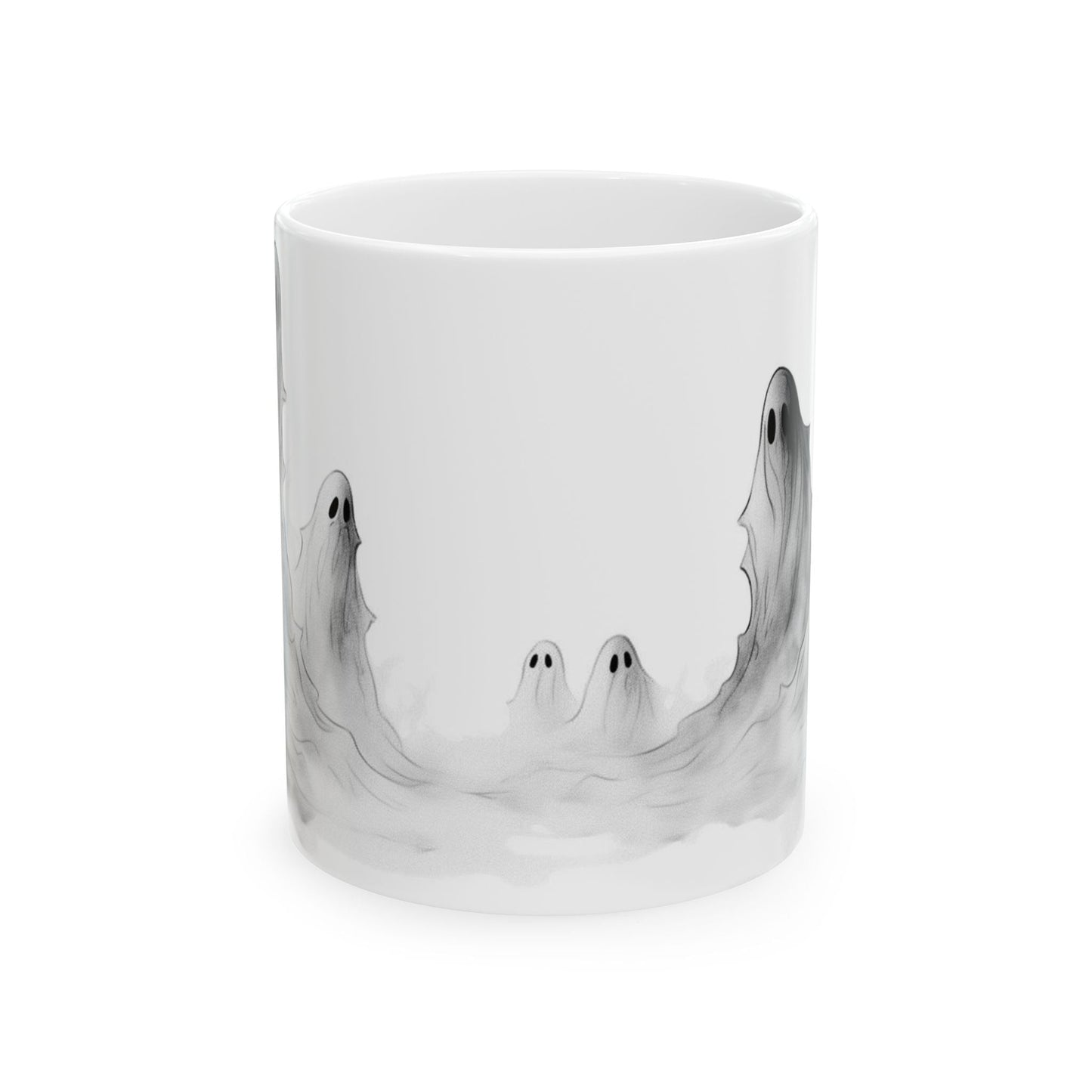 Ghostly Ceramic Mug, (11oz, 15oz)