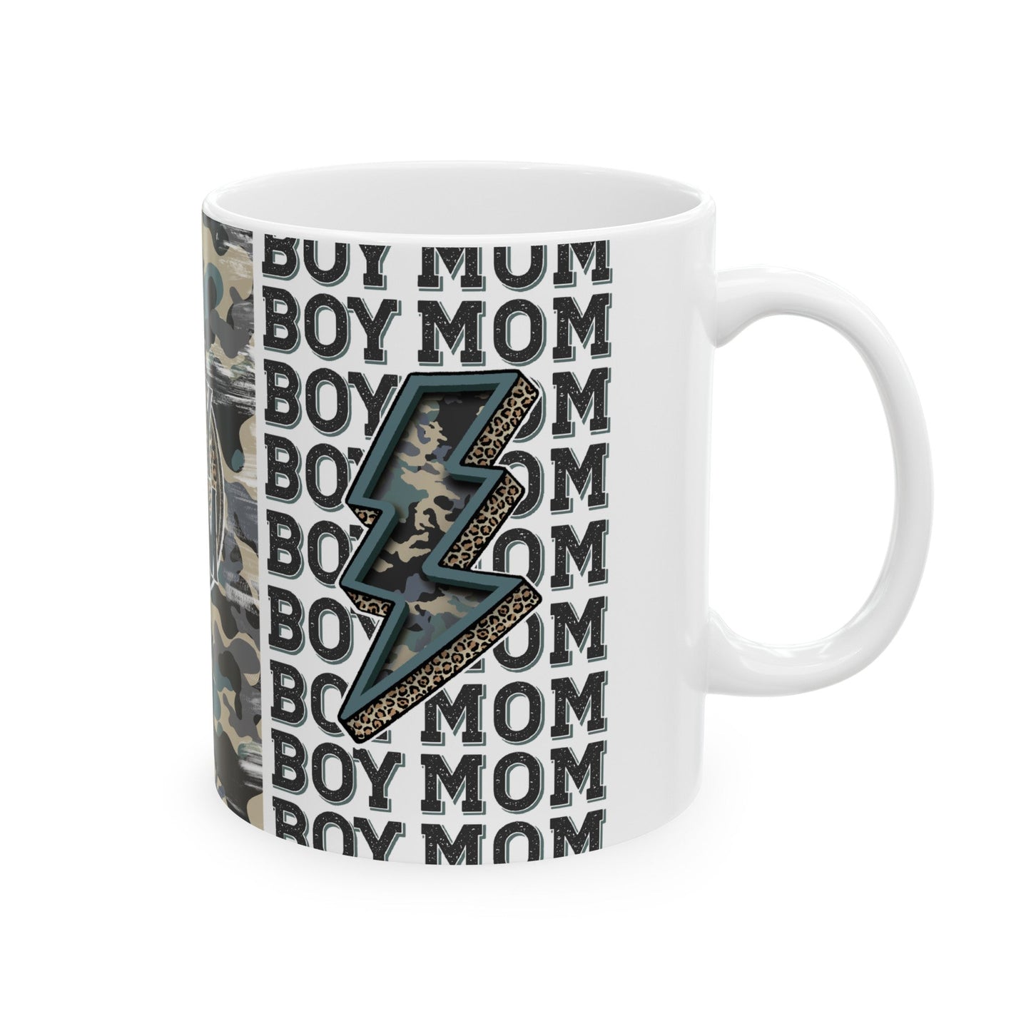 Camo Boy Mom Ceramic Mug, (11oz, 15oz)