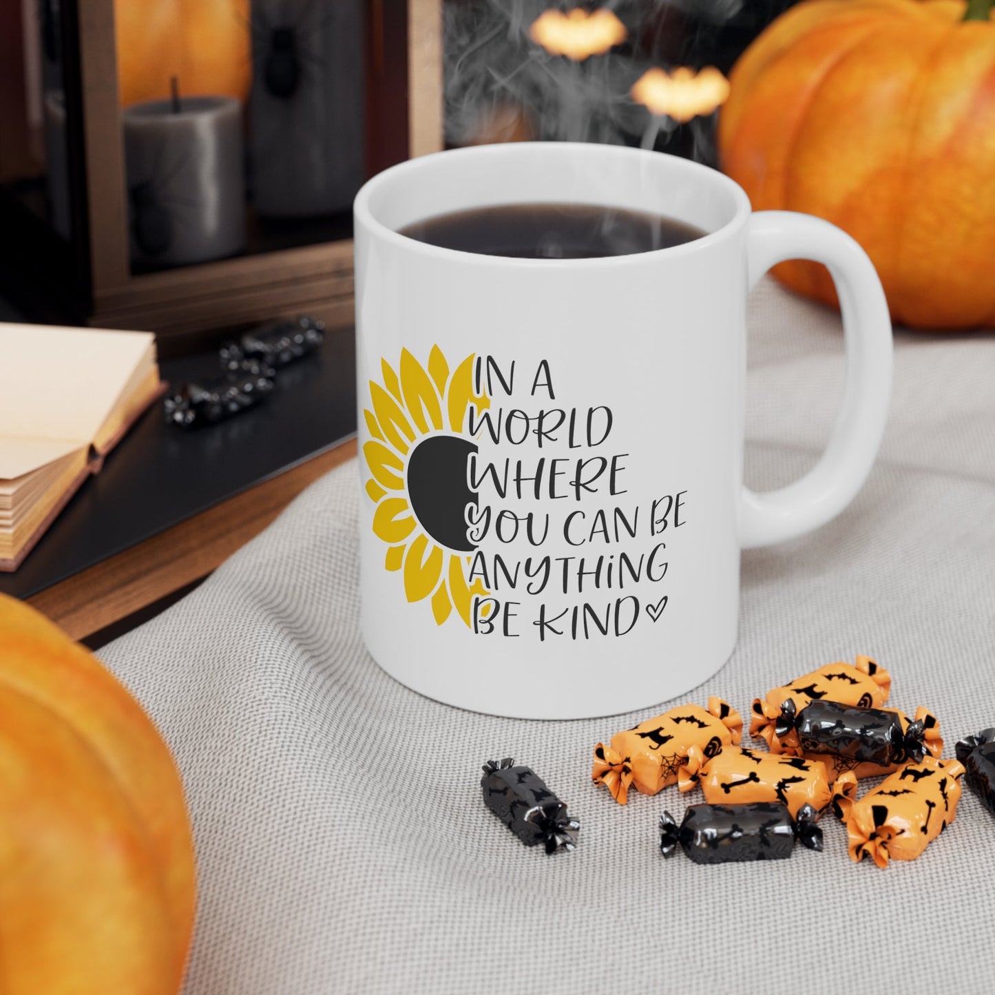 Be Kind Sunflower Ceramic Mug 11oz