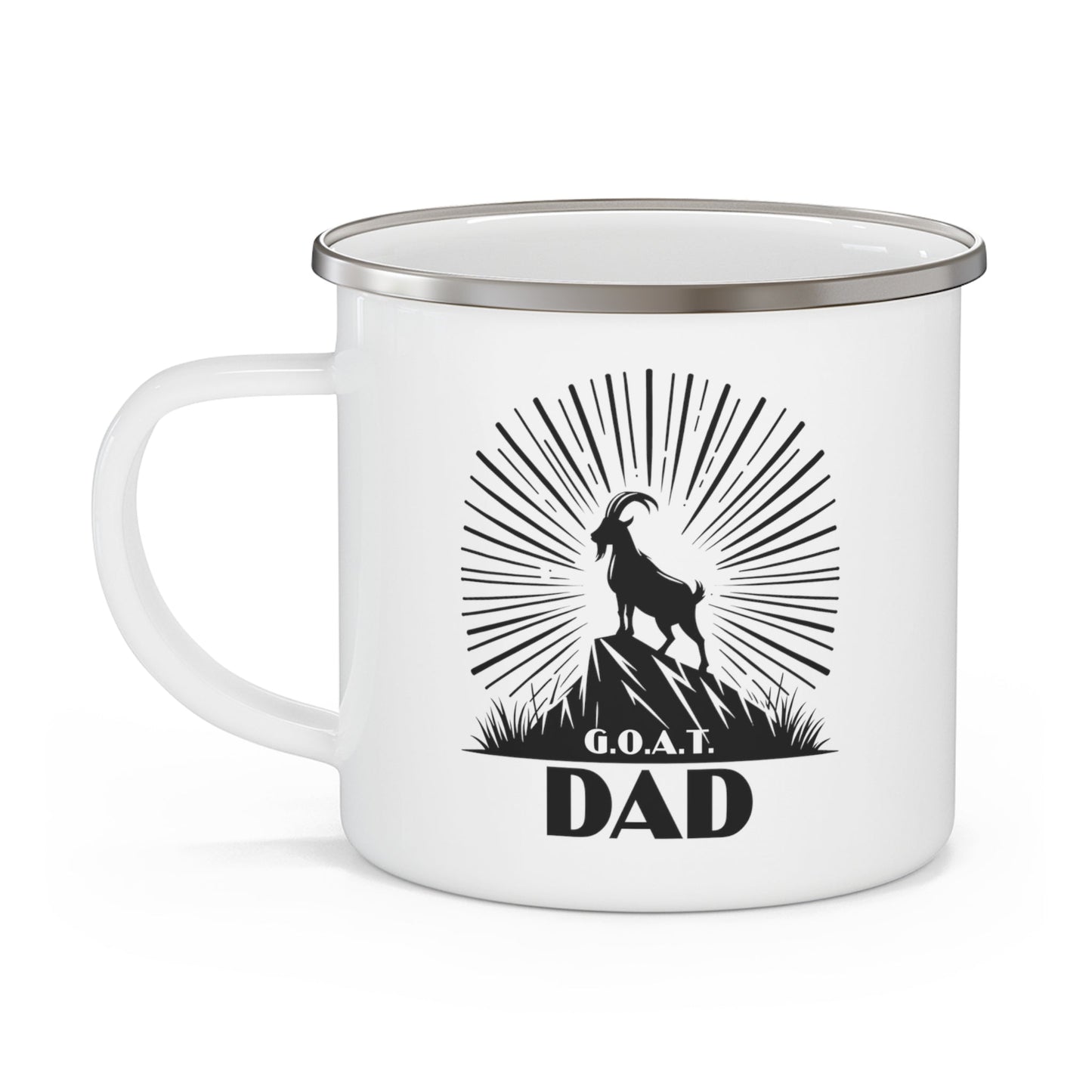 Goat Dad Enamel Camping Mug