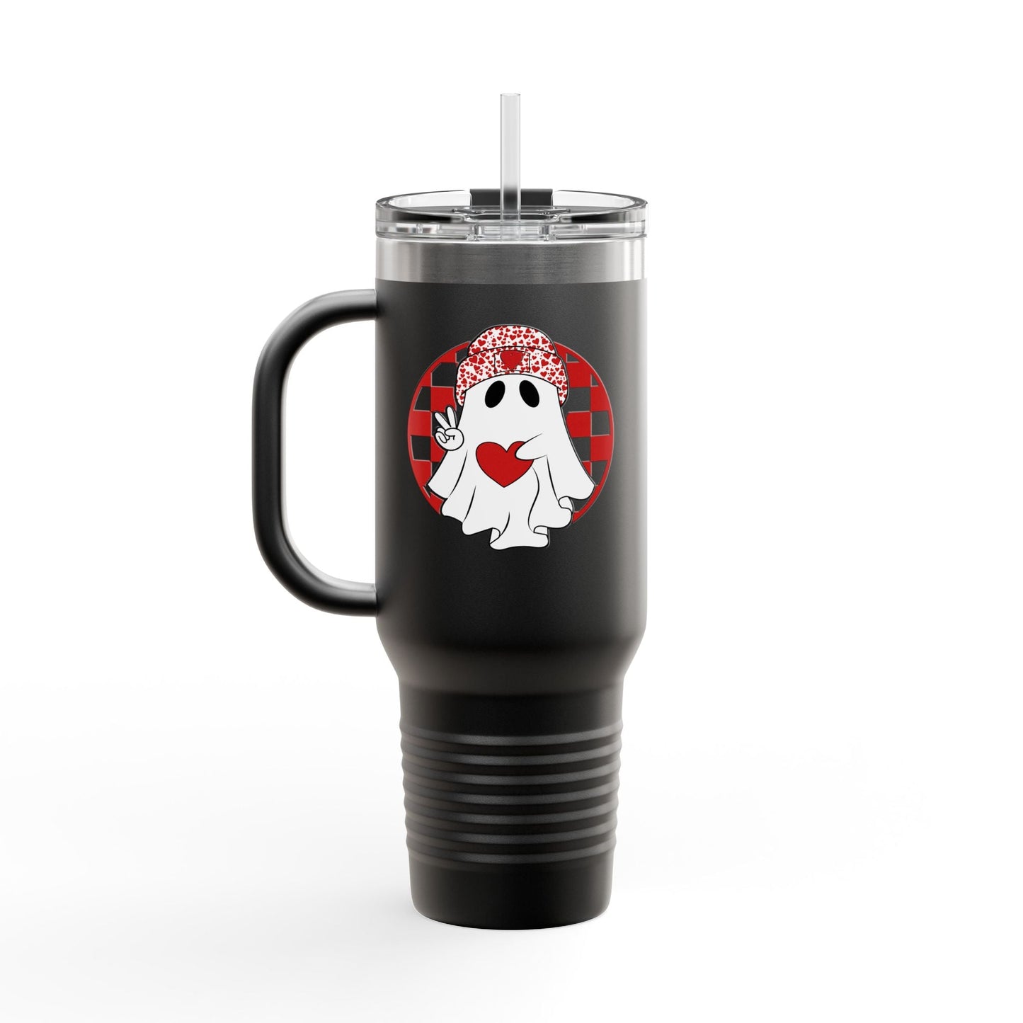 Boo Jee Valentines Ghost Insulated Travel Mug, 40oz