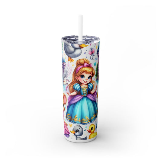 Princess Skinny Tumbler with Straw, 20oz