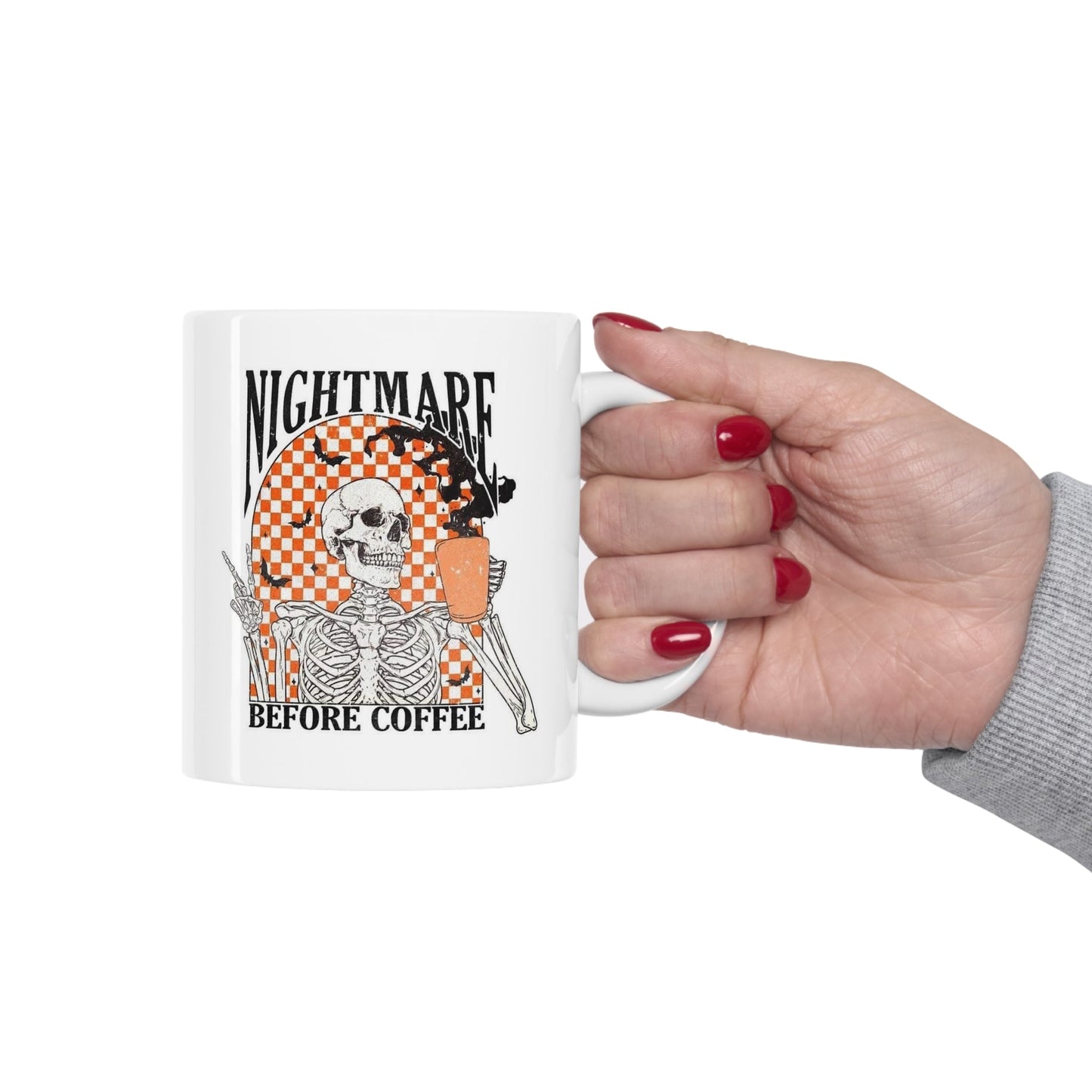 Nightmare Before Coffee Skellie Ceramic Mug 11oz