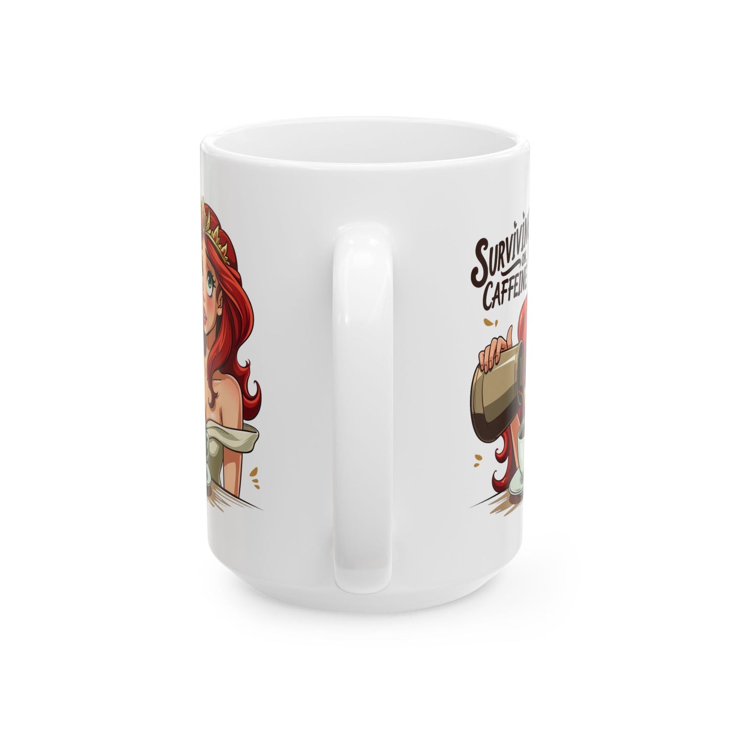 Surviving On Caffeine Ceramic Mug, (11oz, 15oz)