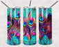 Peacock 20 oz Skinny Tumbler