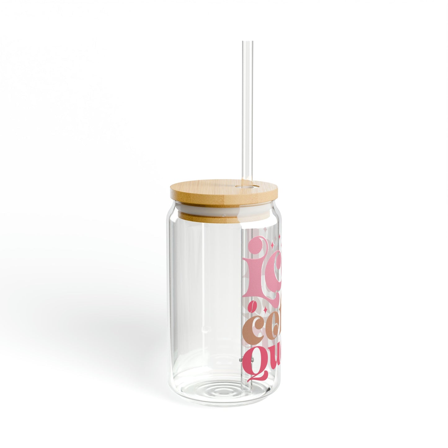 Iced Coffee Queen Sipper Glass, 16oz