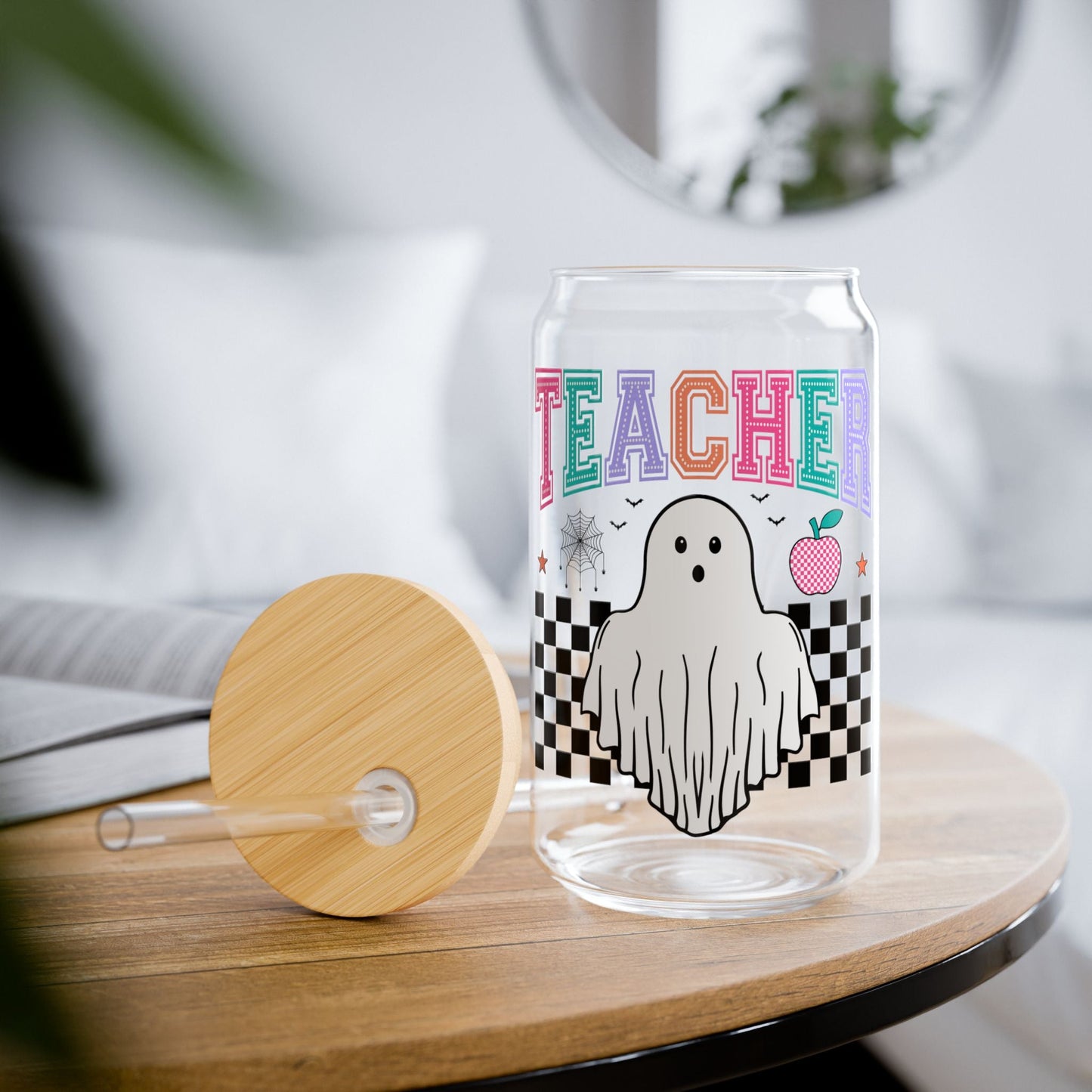 Teacher Ghost Sipper Glass, 16oz