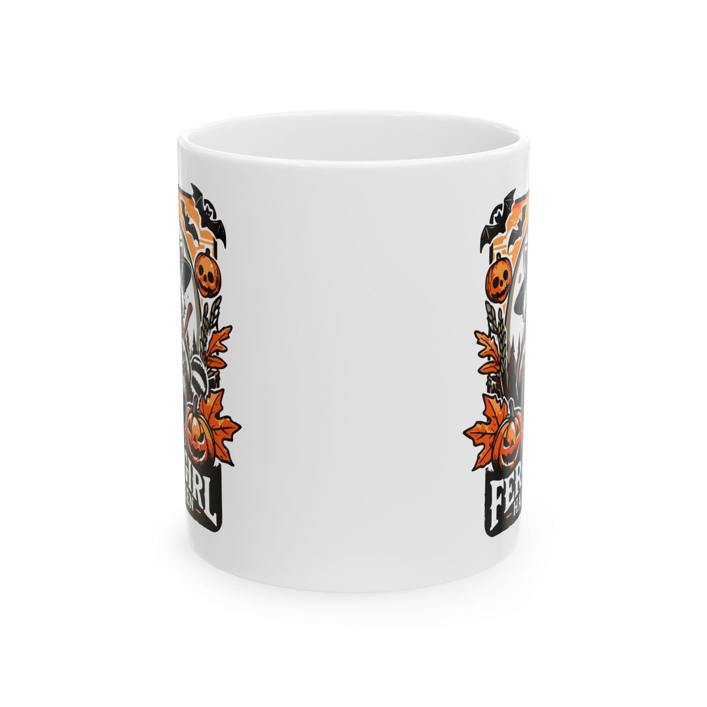 Feral Girl Halloween Ceramic Mug, (11oz, 15oz)