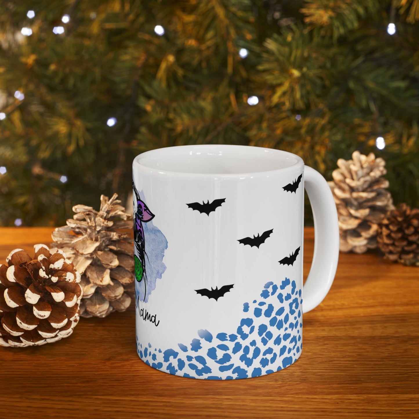 Spooky Mama Bats Ceramic Mug 11oz