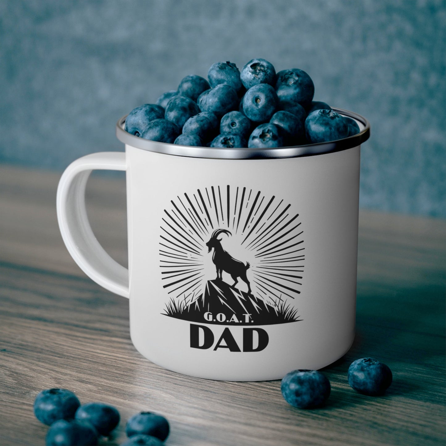 Goat Dad Enamel Camping Mug