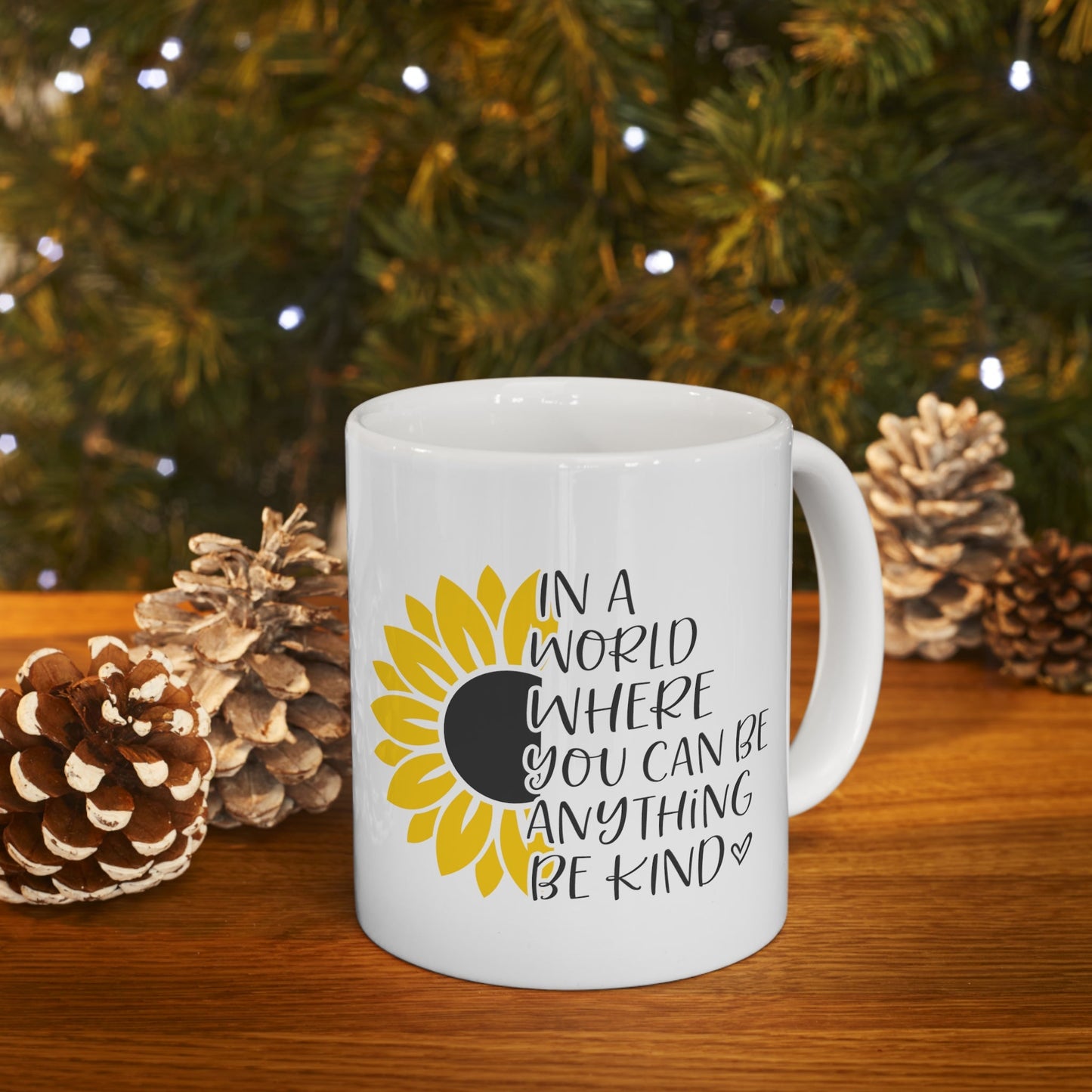 Be Kind Sunflower Ceramic Mug 11oz