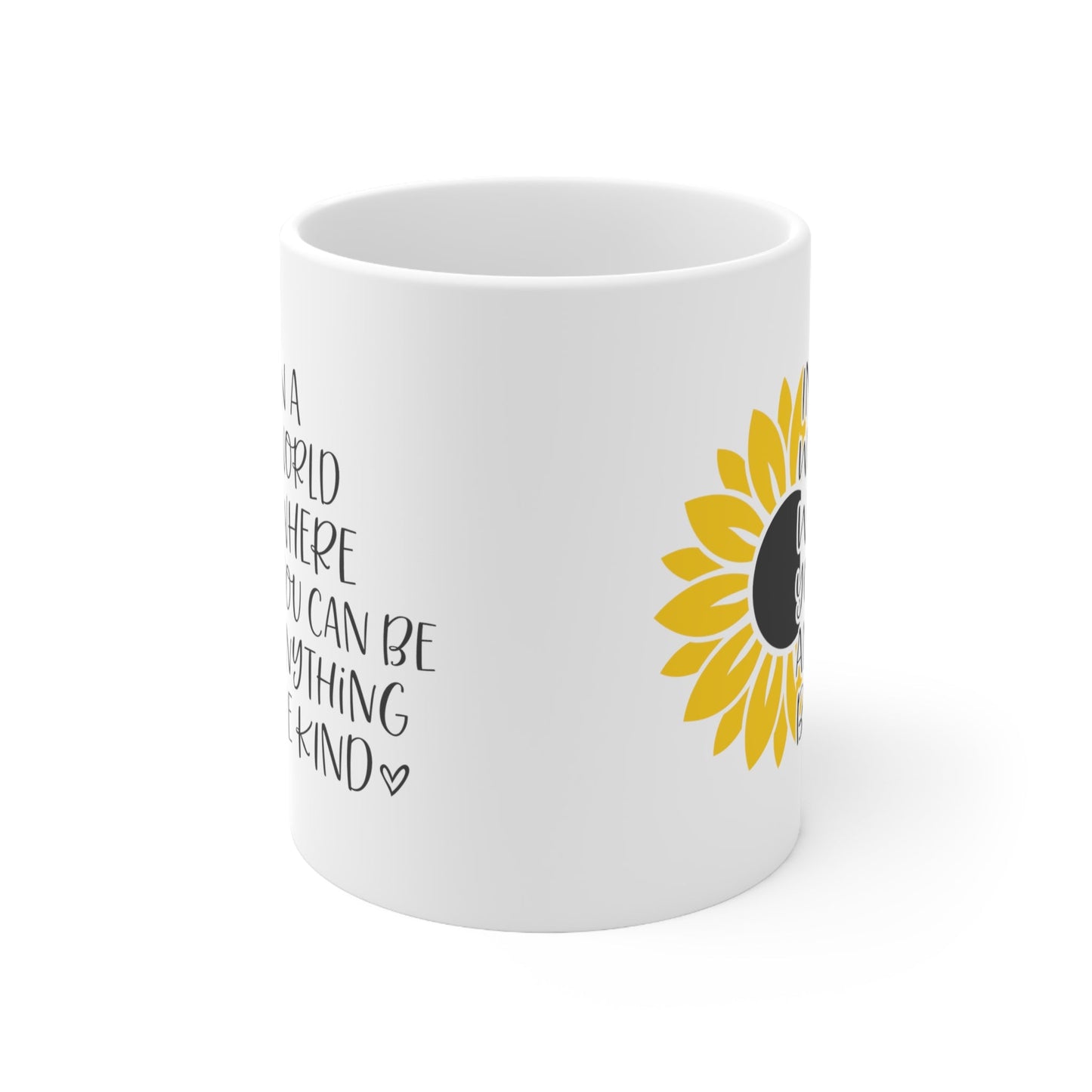 Be Kind Sunflower Ceramic Mug 11oz