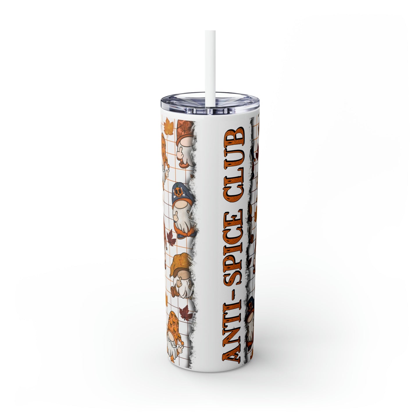 Anti Spice Club Skinny Tumbler with Straw, 20oz