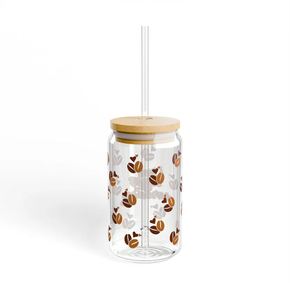 Coffee and Sarcasm Sipper Glass, 16oz