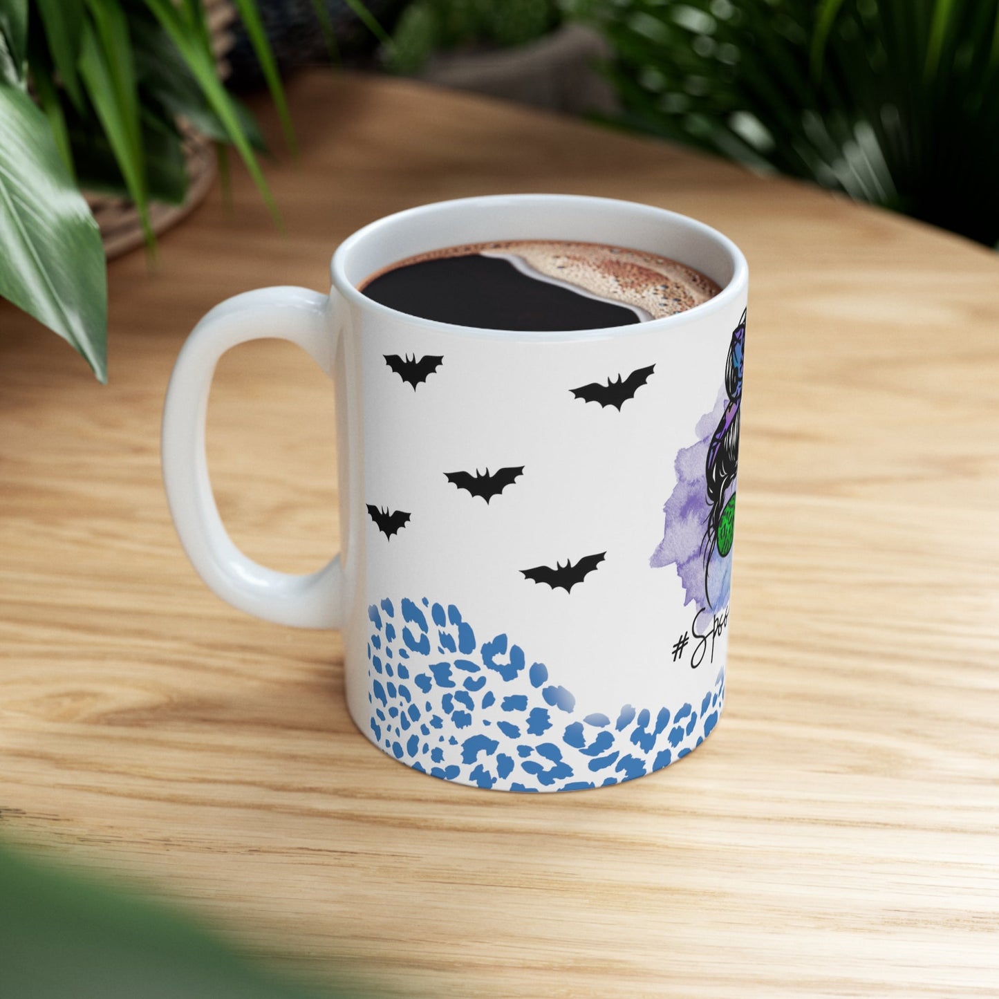 Spooky Mama Bats Ceramic Mug 11oz