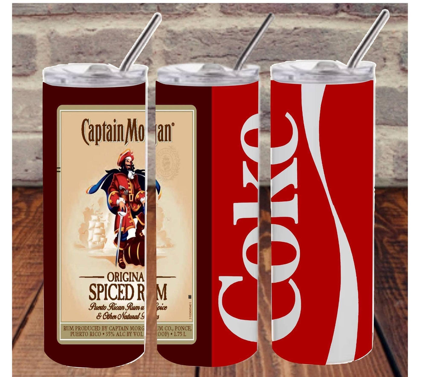 Captain Morgan & Coke 20 oz Skinny Tumbler
