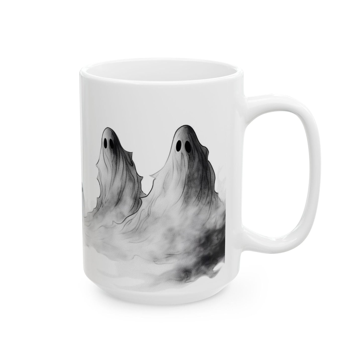 Ghostly Ceramic Mug, (11oz, 15oz)