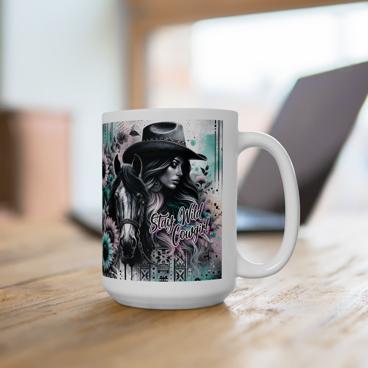 Stay Wild Cowgirl Ceramic Mug, (11oz, 15oz)